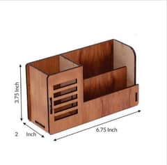 1 Pc Mobile Holder Wooden Desk Orgenizer