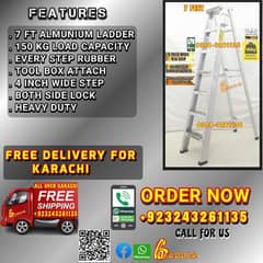 Almunium Ladder 7 Feet Heavy Duty