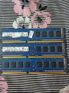 4gb ddr3 rams for sale (3sticks)