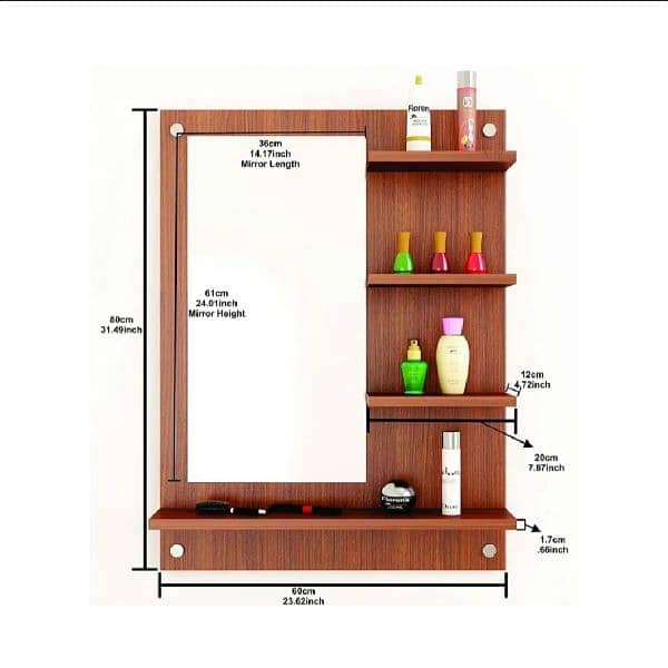 wooden dressing table /wall mirror DIY wall mounted Fabolous mirror 2