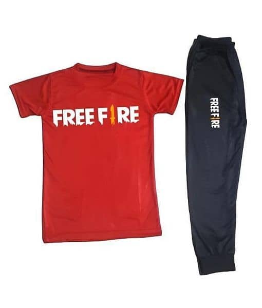 Two Pieces Free Fire Printed Track Suit 0