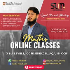 Expert Online Maths Tutor | O/A Levels | IGCSE | IB | EdExcel