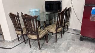 5 seater Sofa with Dinning along 6 chairs 0