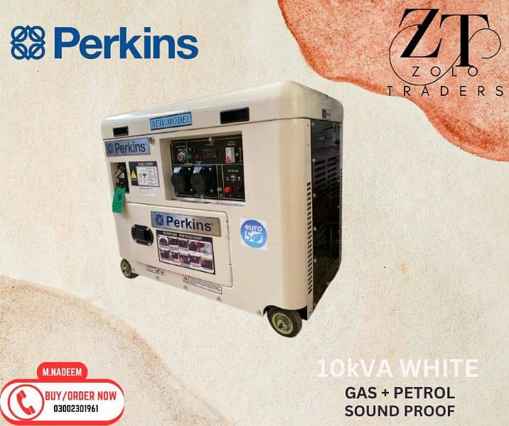 Generator 10 kva sound proof Perkins conopy. 1