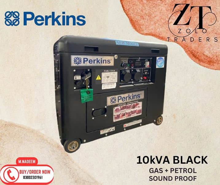 Generator 10 kva sound proof Perkins conopy. 2