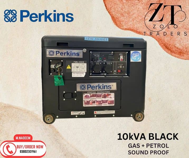 Generator 10 kva sound proof Perkins conopy. 11