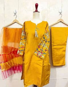 Sale Sale Sale 3 Pcs Cut Work Style Silk Suit