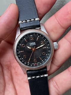 Oris Aviation Big Crown Pointer Date Black/Leather Ø40 mm