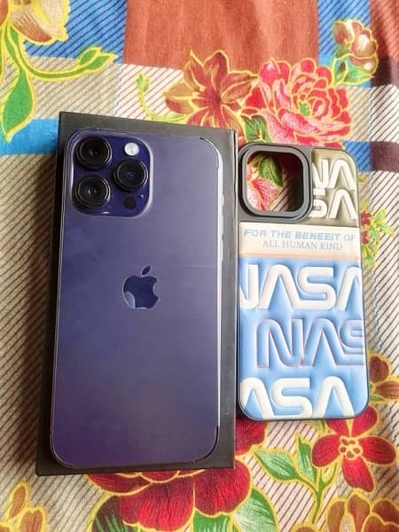 iphone 14 pro max JV 128  LLA model deep purple lush condition 1