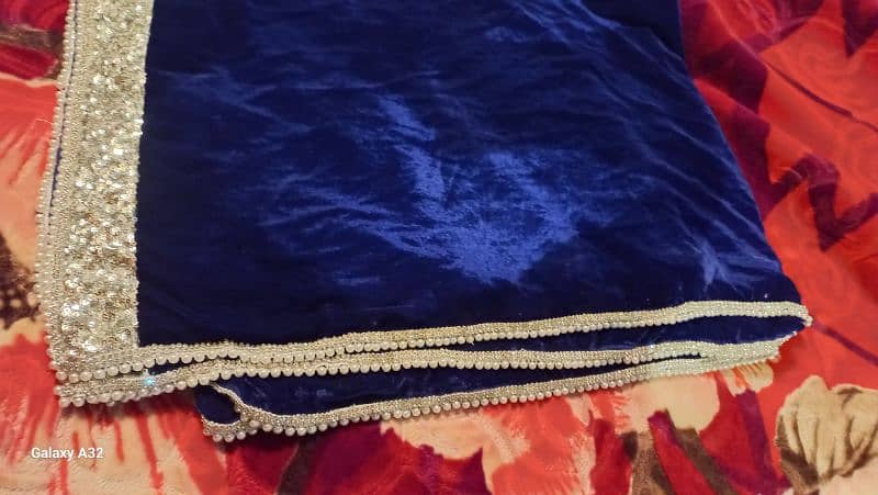 Stylish Branded Lehenga Set, Velvet Shawl, and Short Frock for Sale! 1