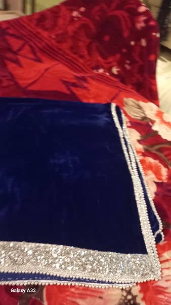 Stylish Branded Lehenga Set, Velvet Shawl, and Short Frock for Sale! 19