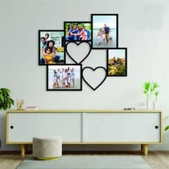 Heart design Family portrait 3d Art wall hanging frame