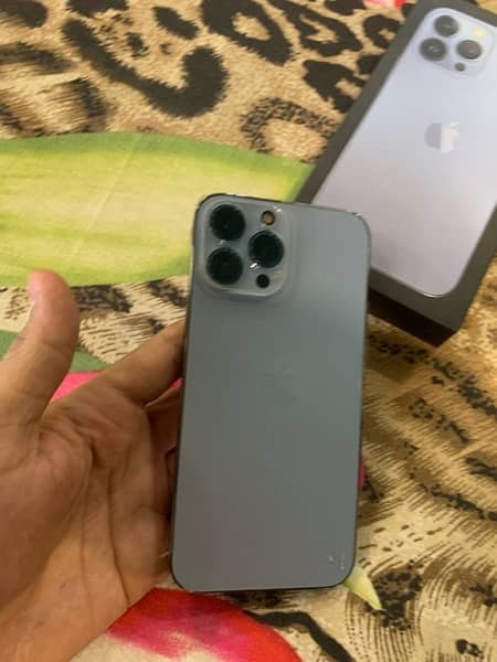 IPHONE 13 pro max pta approved dual  256gb blue color 1