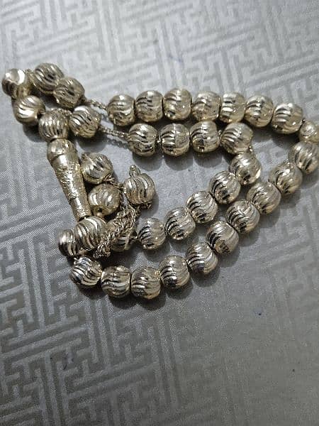 pure silver tasbeeh for sell. 3