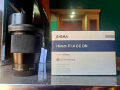 Sigma 16mm 1.4 with box