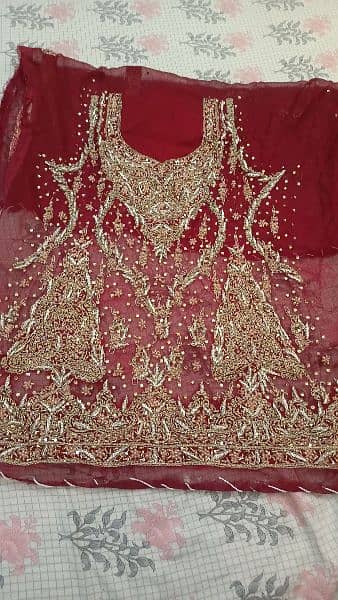 bridal hande made lehnga fully embroided. . 3