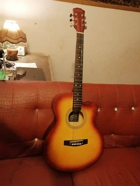 Acoustic guitar almost new with bag for sale 2