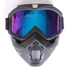 Sports Face Mask with Detachable Goggles 0