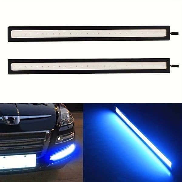 Blue Led Running Light For Bumpers (for All Cars And Bikes) 2pcs 3