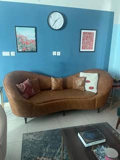 leather three seater sofa