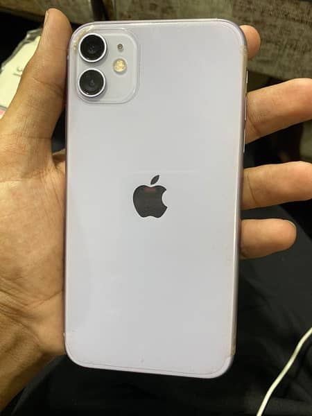 I Phone 11 Non PTA(JV)64gb Purple Colour Battery Health 84 Water Pack 1