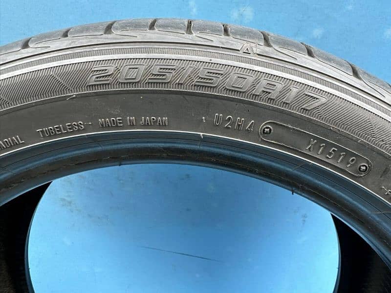 4tyres set 205/50/R/17 Dunlop 100Km Used 4