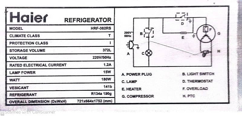 Haier Refrigerator (HRF-382RS) . . (03004748202) 4