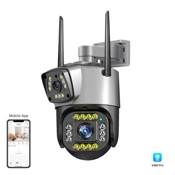 Wifi Dual lens wifi camera outdoor ptz 360 moving Hd 1080p 0