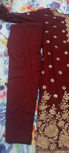 3 piece suite shalwar , dupatta , trawzer 1