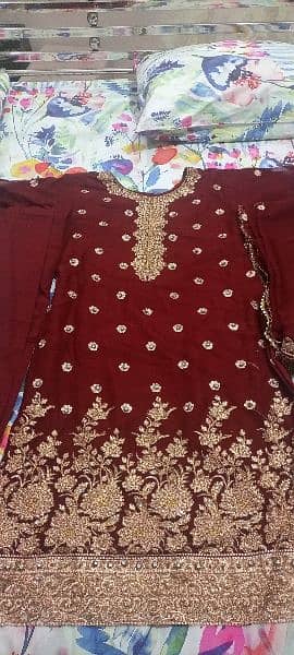 3 piece suite shalwar , dupatta , trawzer 2