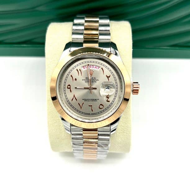 ROLEX DATE&DAY STONIC STEELESS WATCH 7