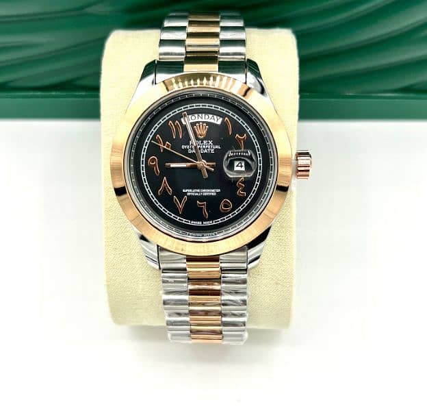 ROLEX DATE&DAY STONIC STEELESS WATCH 9