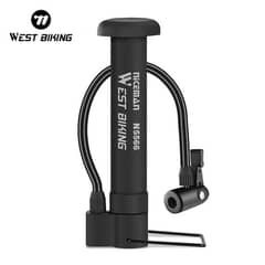 West Bike-Mini Bicycle Tire Inflator, Schrader Valve Floor Pump