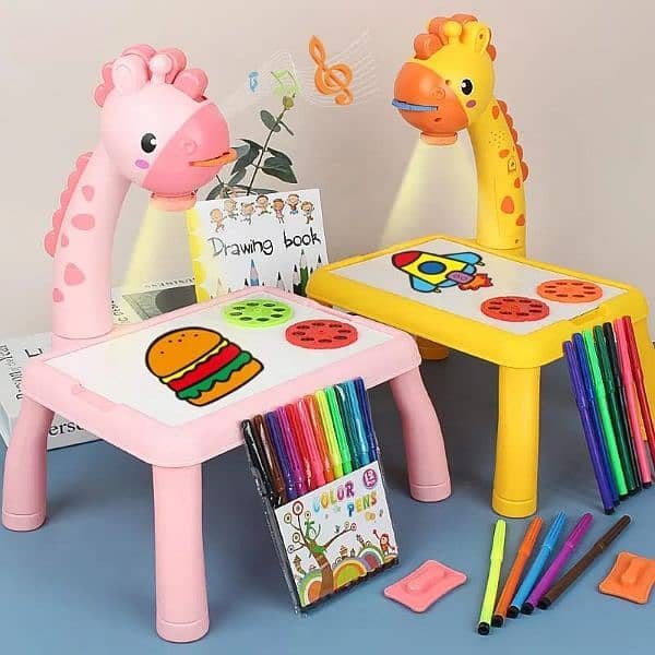 LED Projector Board Giraffe Hand Writing Painting Desk Children Table 1