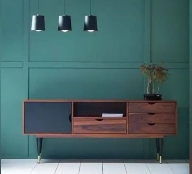 Tv console cabinet media storage 0