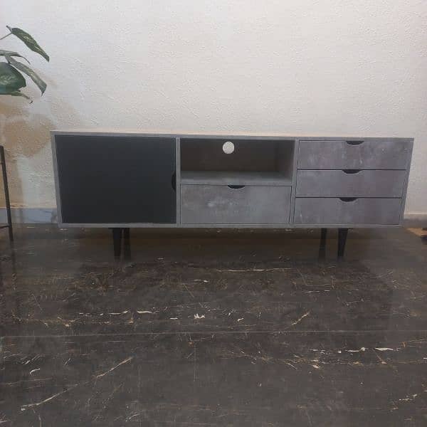 Tv console cabinet media storage 5