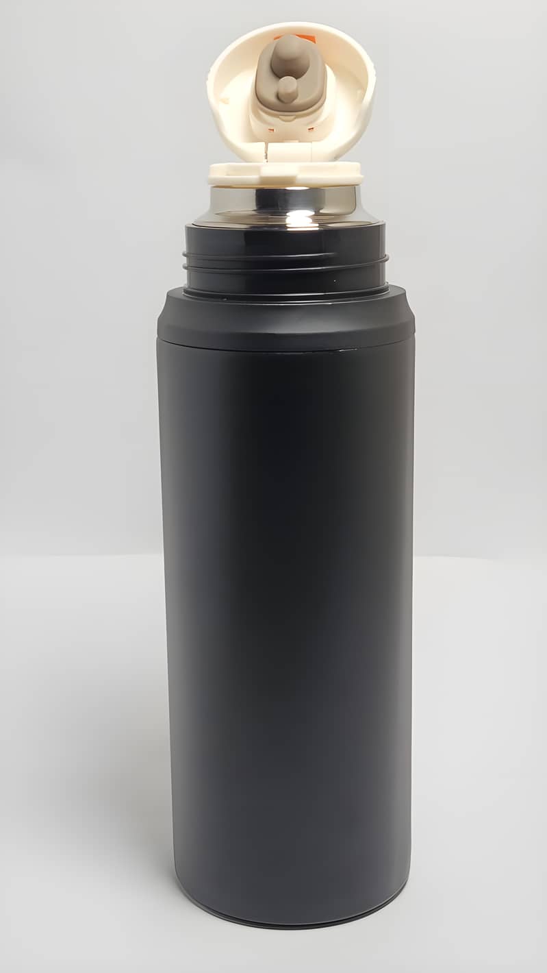 Stainless Steel Water Bottle with leater cover & strap | 800ml 6