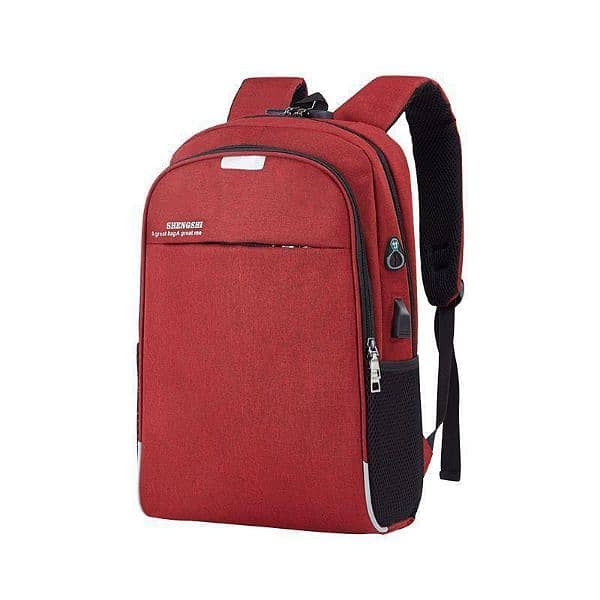 unisex nylon printed laptop backpack 2