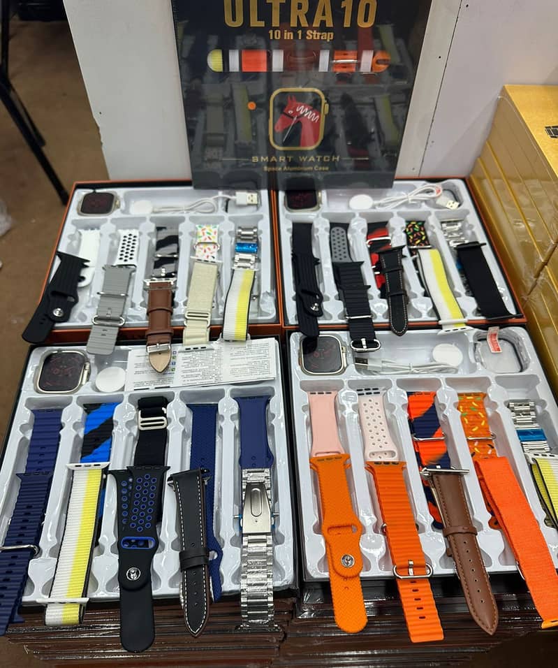 Ultra 10 Smart Watch Available for Sale 10 in 1 Straps 2