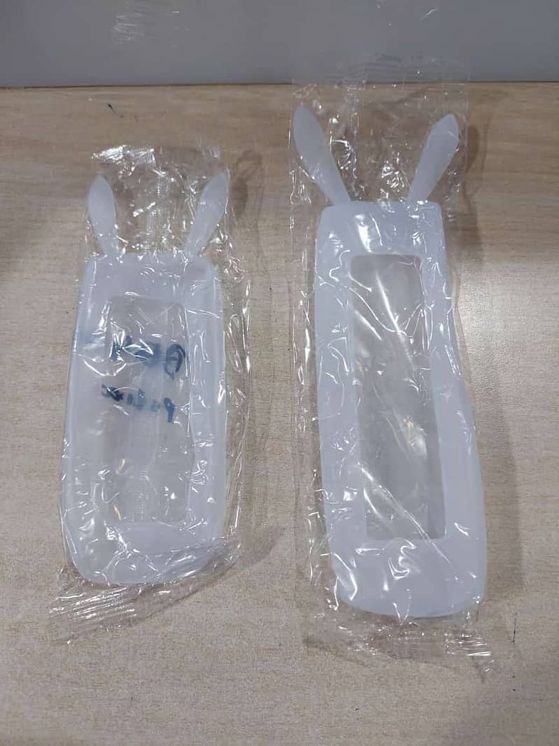 Silicone AC and TV Remote Cover Protector Rabbit Ears Design Anti-fall 1