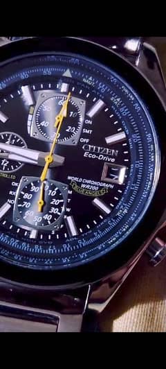 Citizen Men's Eco-Drive Sport Luxury World Chronograph AT WR200