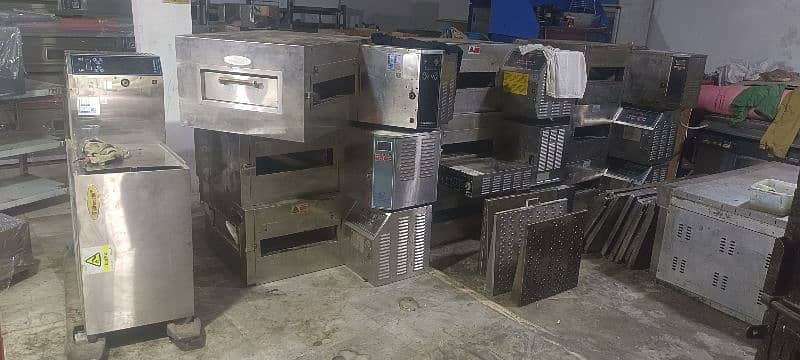 pizza oven conveyor fast food machinery deep fryer counter restaurant 6