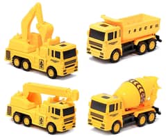 4-piece Set Educational Children's Toy Warrior Engineering Vehicle