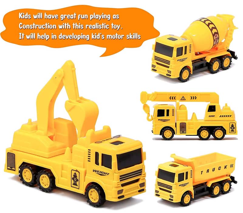 4-piece Set Educational Children's Toy Warrior Engineering Vehicle 13