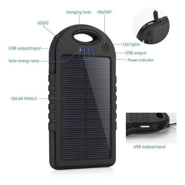 5000mAh solar power bank 3