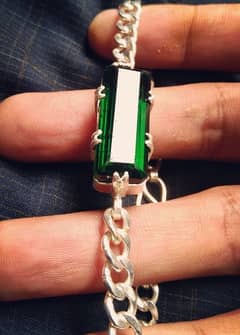 Chandi Bracelate in green Stone