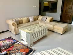 sofa with table