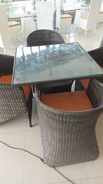 restaurant Outdoor Rattan dining chairs sofa Wholesale Rate 9