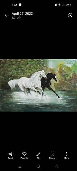 beautiful running horse painting 1