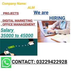 Part time and full time work available for home & Office base